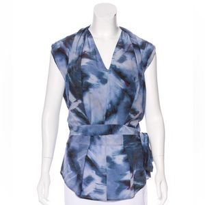 Iro kimono wrap style 100% silk sleeveless blouse